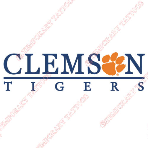 Clemson Tigers Customize Temporary Tattoos Stickers NO.4149